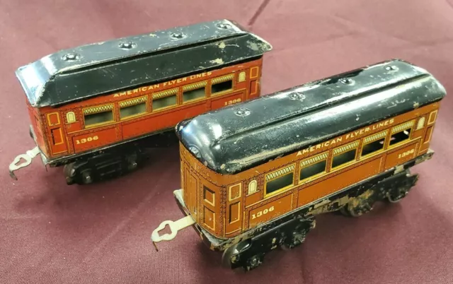 Lot of 2 - American Flyer - Passenger Car - 1306