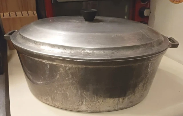 Vintage Miracle Maid G2 Cast Aluminum Roaster Dutch Oven with Lid Pot Cook