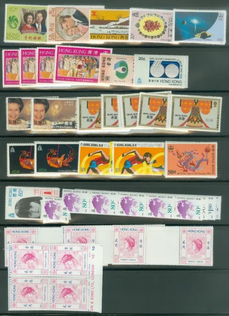 EDW1949SELL : HONG KONG Clean collection of all VF MNH Cplt sets. Scott Cat