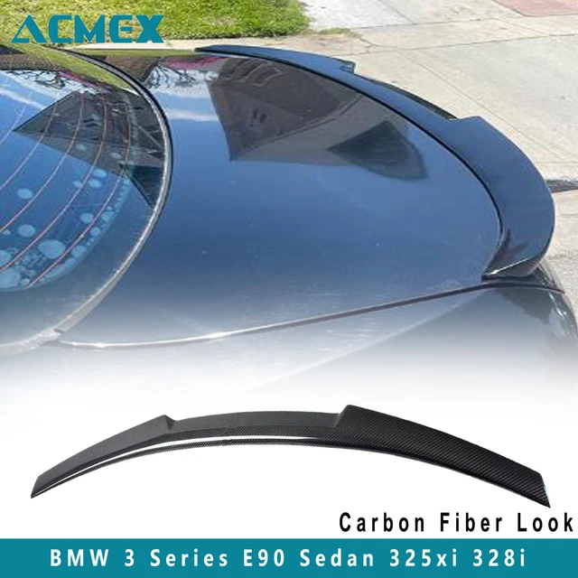 For BMW 3 Series E90 Sedan 325xi 328i Rear Trunk Spoiler Carbon Fiber M4 Style