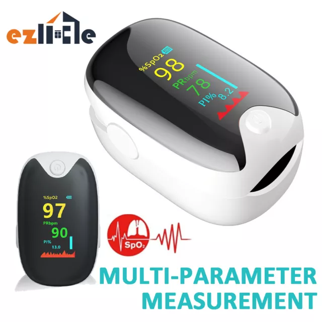 Professional Finger Pulse Oximeter Blood Oxygen Saturation Monitor Heart Rate .