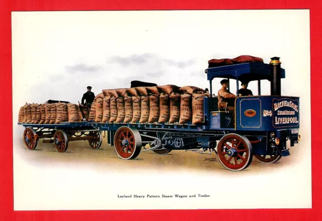 Lorry Truck Postcard ~ Leyland Steam Wagon & Trailer - JB Photocards L1: 1990s