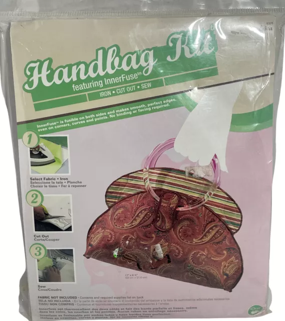 Kit de Bolso de Mano Prym-Dritz Boho, InnerFuse, Manijas Lucite, #8325 Erica Nuevo Artesanal