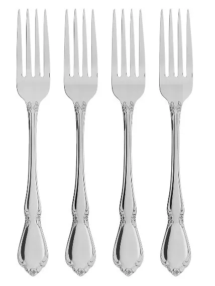 Oneida USA Stainless Chateau Fine Flatware Dinner Forks - Set of 4 (NEW)