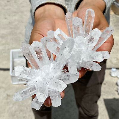 587G Clear white quartz crystal cluster Mineral specimen from madagat healing