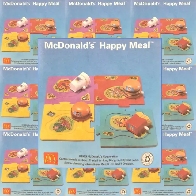 McDonalds Happy Meal Spielzeug 1995 Tricky Tracker Essen Puzzle Spielzeug - verschiedene Auswahlmöglichkeiten