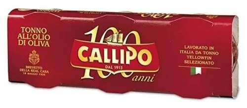 Tonno Callipo Con Olio Di Oliva 1 Confezione Da 3 Pezzi X 80 Gr.