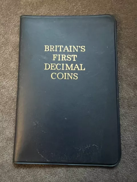 Britains First Decimal Coin Set Of Uncirculated Coins In Wallet