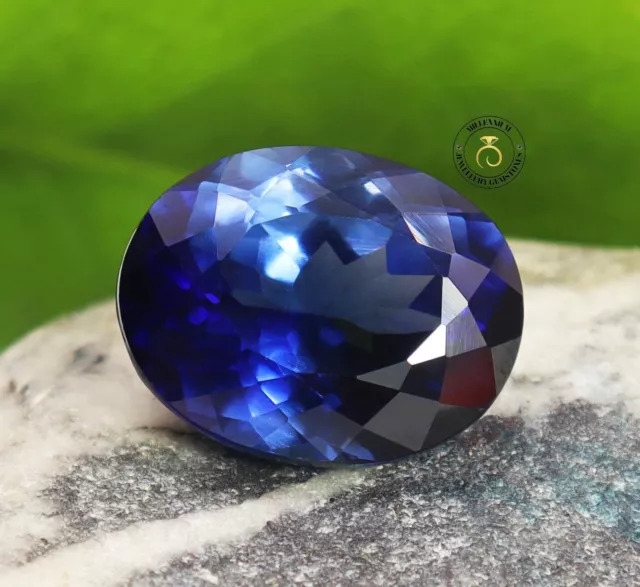 AAA Natural Flawless Kashmiri Blue Sapphire Oval Loose Gemstone Cut 15.30 Ct