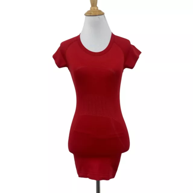 Lululemon Shirt Womens 2 Red Swiftly Tech Short Sleeve 2.0 Swift Stride Tee