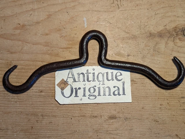 Genuine English Antique Wrought Iron Gambrel/Butchers/Game Hook~Meat/Beam~