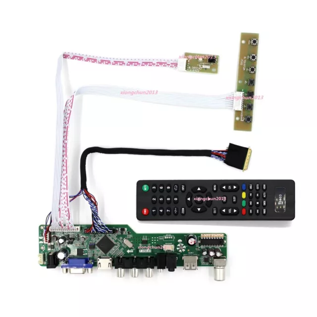 2018 TV HDMI LCD CVBS RF VGA controller kit for LG LP156WFC-TLB1 1920X1080 15.6"