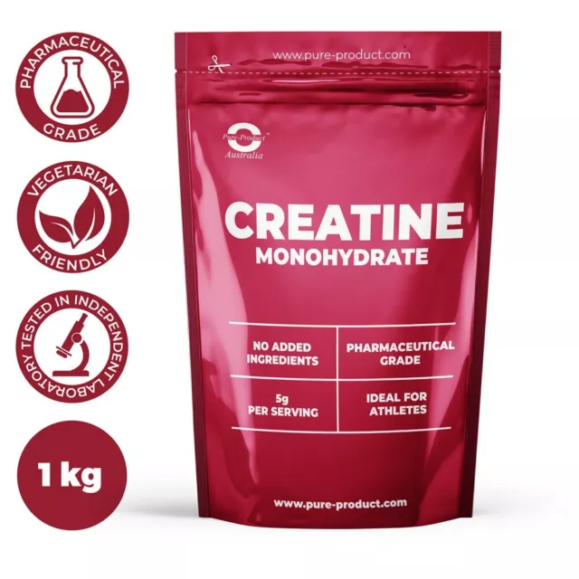 Pure 1Kg Creatine Monohydrate Hplc Tested Workout Enhancer