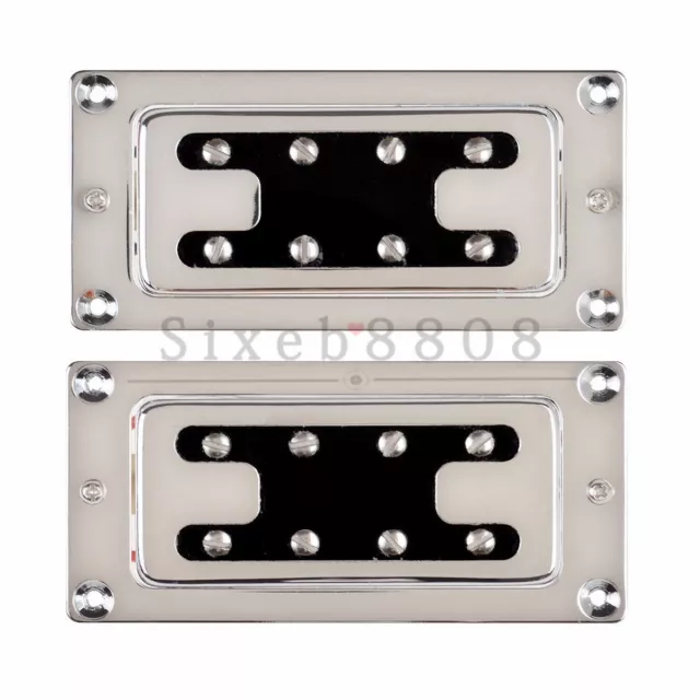 Humbucker Bridge Neck Set Pickups for Rickenbacker Bass Guitar Parts Chrome C4