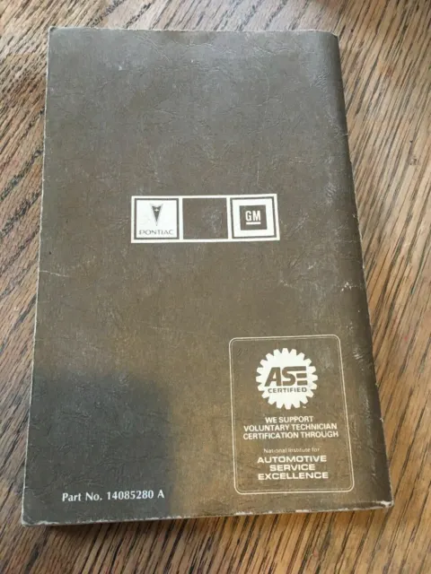 ORIGINAL 1986 Pontiac Parisienne owners manual literature guide 2