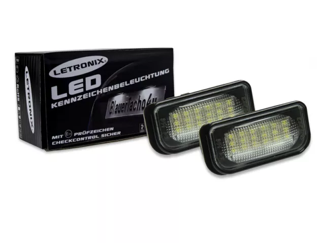 18 SMD LED Kennzeichenbeleuchtung Kennzeichenleuchten Mercedes E-Prüfzeichen