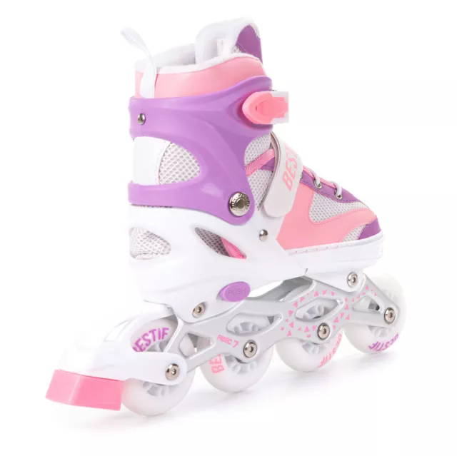 Inliner Mädchen Damen Inlineskates 4in1 Rollschuhe Schlittschuhe Verstellbar 3