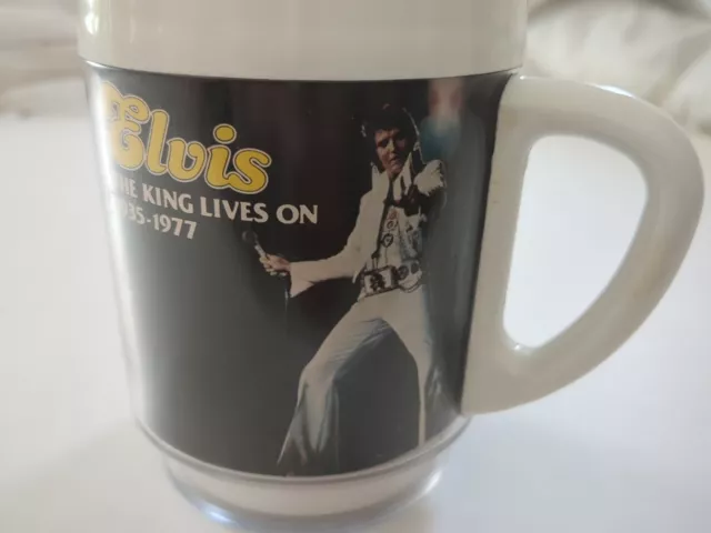 Elvis Presley Vintage Coffee Cup Mug Collectable Made in USA 1977 The King *Rare