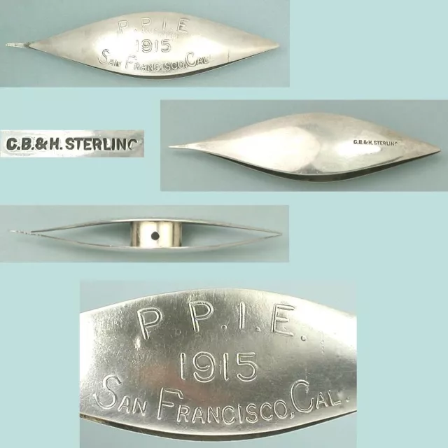 Antique Sterling Silver San Francisco Tatting Shuttle * Codding Bros. & Heilborn