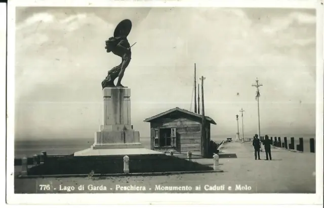 ve 178 1932 Lago Garda PESCHIERA (Verona) Monumento ai Caduti e Molo- viagg - FP