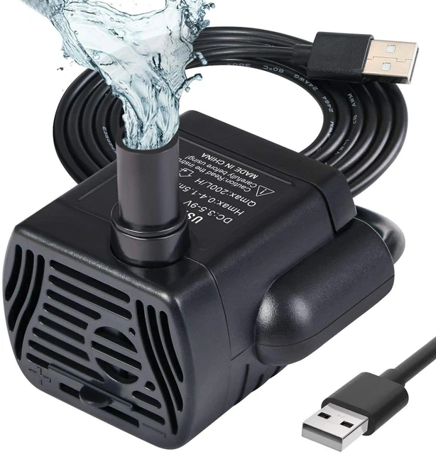 MINI WASSERPUMPE TAUCHPUMPE USB Springbrunnen Pumpe Für Teich Garten