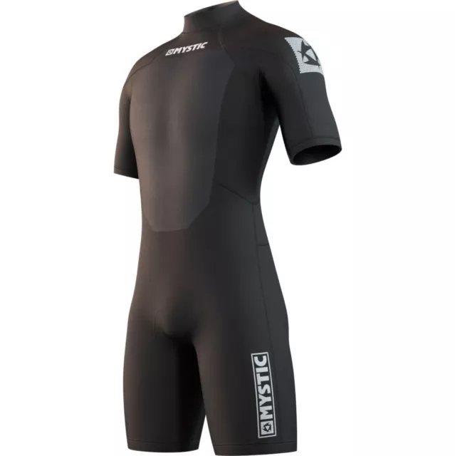 Mystic Brand 3/2mm Back Zip Mens Shorty Wetsuit 2024 - Black