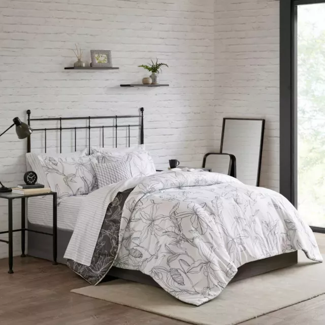 BRAND NEW Madison Park Reversible Complete Bedding w/Cotton Sheets & FREE Ship