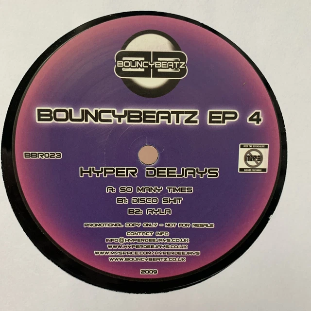 BOUNCY BEATZ EP 4 - HYPER DEEJAYS - Rare Bounce Donk Scouse House 12” Vinyl