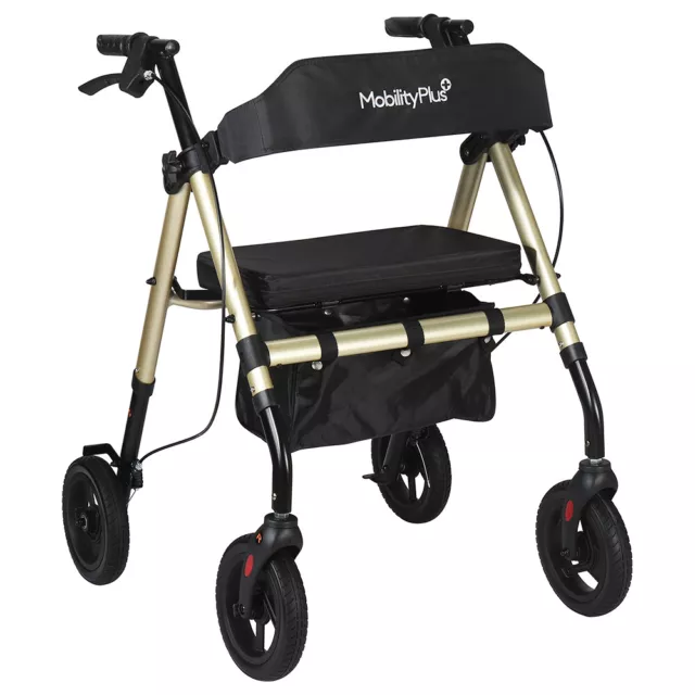 NEW MobilityPlus+ Strider Rollator Ultra-Light Folding Mobility Walker with Seat