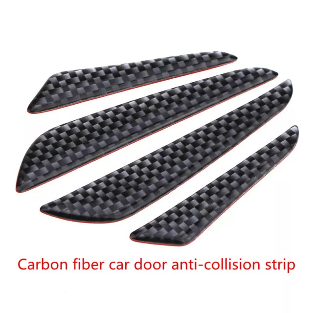 Black Carbon Fiber Car Door Edge Anti-collision Strips For Renault Megane MK4