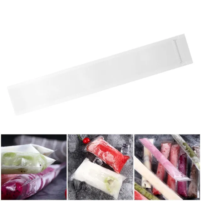 Ice Cream Seal Bags Plastic Popsicle Prevent Overflow Clear Ice Sticks