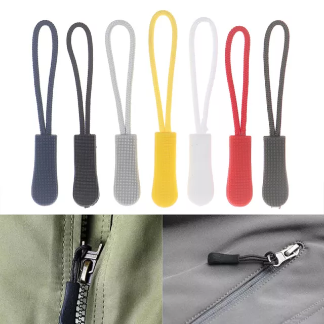 20Pcs Zipper Pulls Replacement Backpack Clothes Zip Cord Puller Slider Outdoor