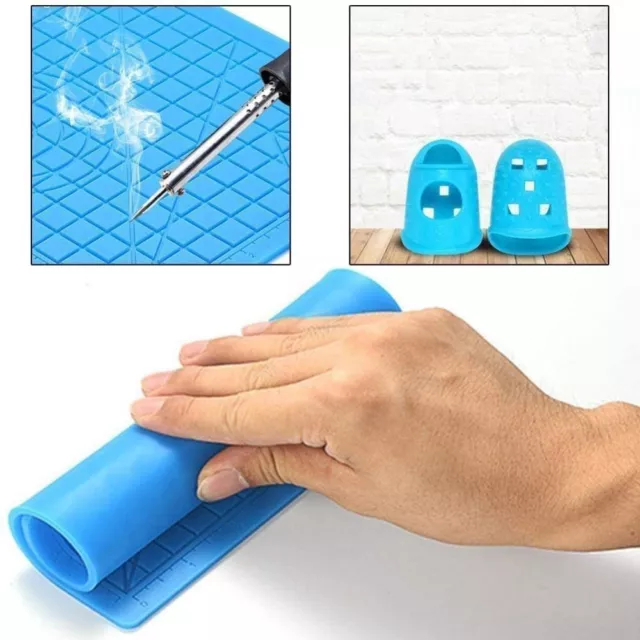 Pad per penna da stampa con 2 protezioni dita modello strumenti di disegno tappetino in silicone 3