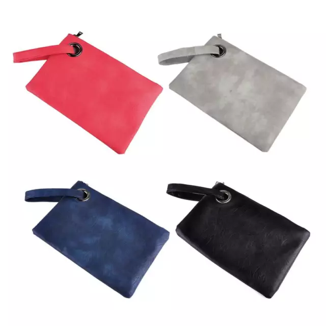 Fashion Lady Women Leather Clutch Envelope Handbag Tote Evening Bag Purse Zip lp 2