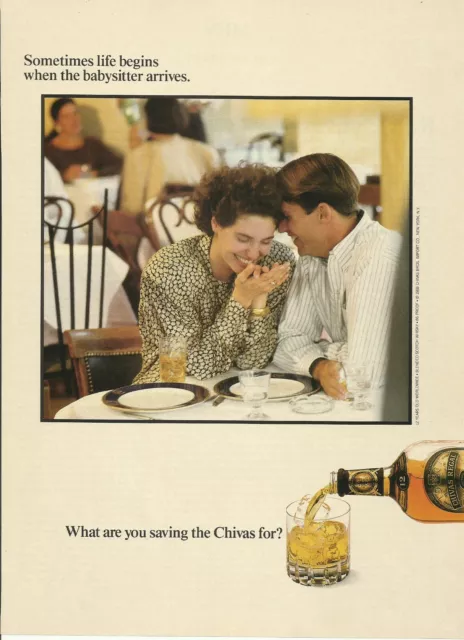 1988 Chivas Regal Scotch Whisky vintage print ad 80's advertisement