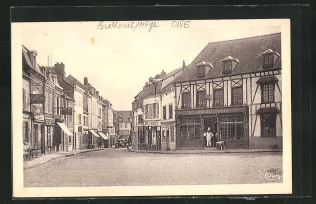 CPA Breteuil-sur-Noye, Rue d'Amiens 1950