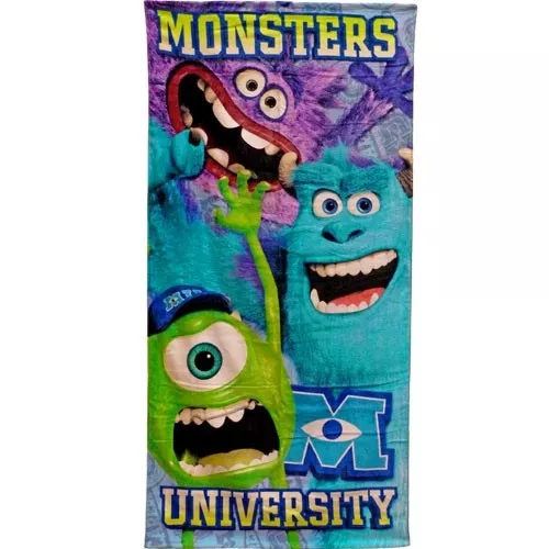 PIXAR Monsters University Towel Velour Towel 30x60 Beach BathTowel