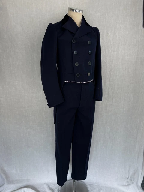 Uniforme Livra Antica 1900 Vintage 3 Pezzi Abito Edoardiano Francese Antica