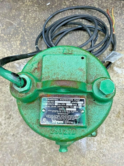Myers MW100 Submersible Water Sewage Pump 230V 3 Phase 1HP HZ-3PH- 60 FREE SHIP