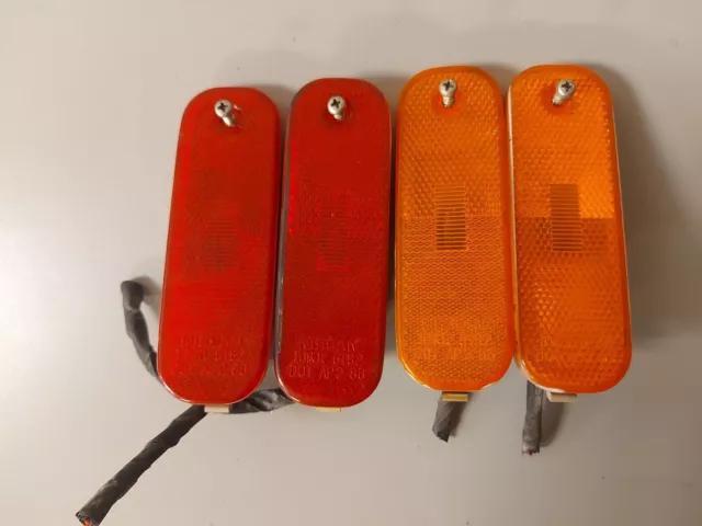 4 Nissan 5182 Lights Red Orange Bumper Marker Lamps Dot Ap 2 86 Clearance Lights