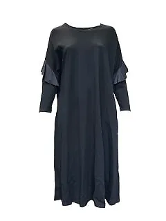 Marina Rinaldi Women's Black Odessa Pullover Shift Dress Size XL NWT