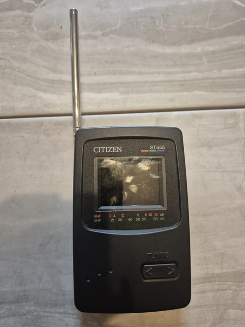 VINTAGE RETRO CITIZEN ST555-1B Pocket Hand Held Colour Television