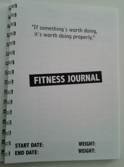 Fitness book journal workout tracker gym diary personal trainer tool 130 pages 2