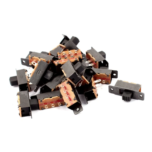 20 pz 2 posizioni 3P SPDT micro miniatura PCB scorrevole interruttore di blocco