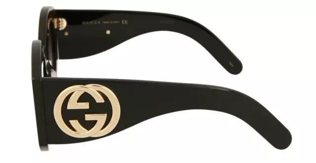 Gucci GG0177S 003 Black Brown URBAN WEB BLOCK DIVA Flat Oversized Sunglasses 3