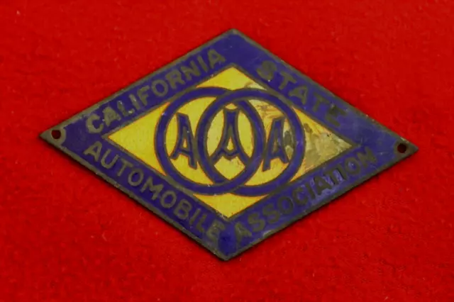Vintage California AAA License Plate Topper Sign Accessory Badge Promo Bumper Vintage California AAA License Plate Topper Sign Accessory Badge Promo Bumper