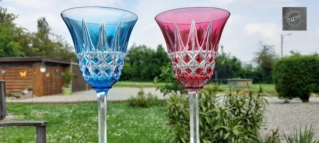 2 Verres A Vin Du Rhin Roemer Modele Tarn Cristal St Louis