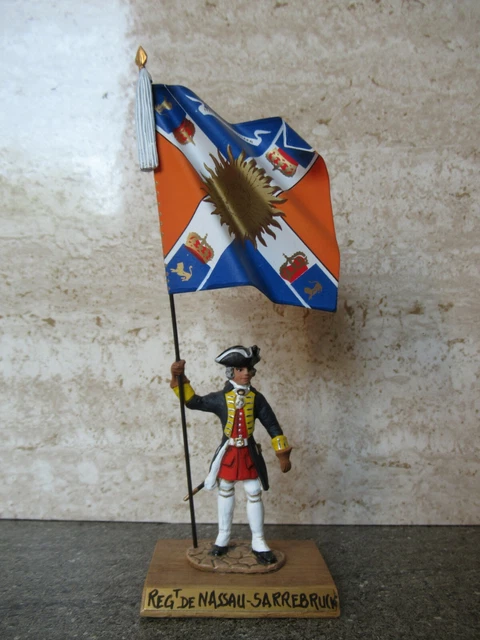 Figurine Soldat Toy Soldier – Porte-drapeau Régiment Du Port De Rochefort 1772 Par Guy Renaud