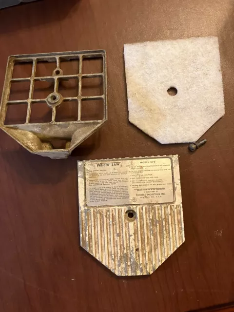 Vintage Wright Model C70 Air Filter Cover Intake Assembly Chainsaw Chain Saw