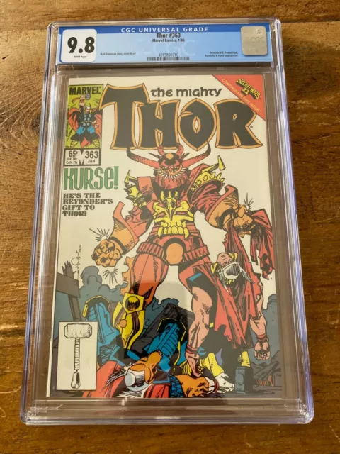 MIGHTY THOR #363 MARVEL COMICS CGC 9.8 NM+ White Page 1986 Kurse & Beta Ray Bill